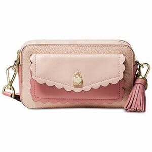 Michael Kors Scalloped Bicolor Pebble Leather Pocket Camera Bag Like New